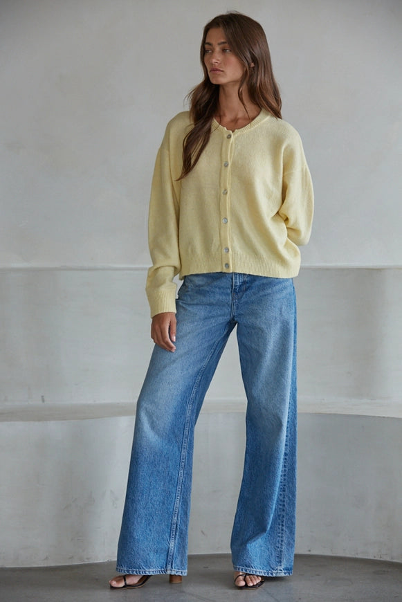 Butter Yellow Cardigan