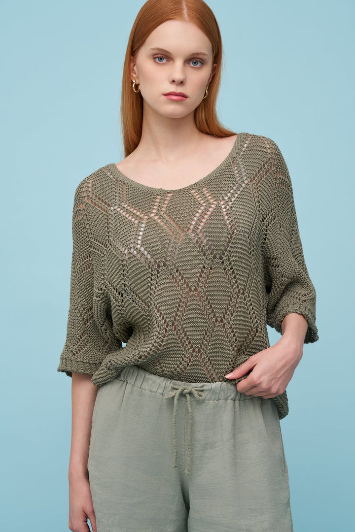 Aria Open Knit Top