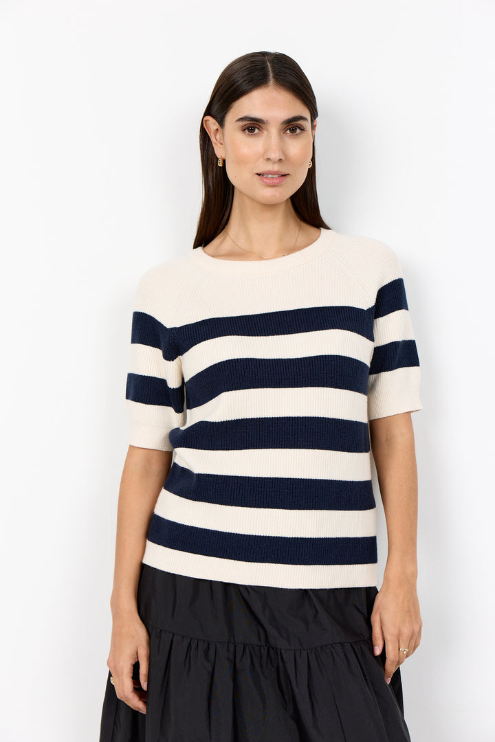 Kanita Stripe 35 Top - Navy