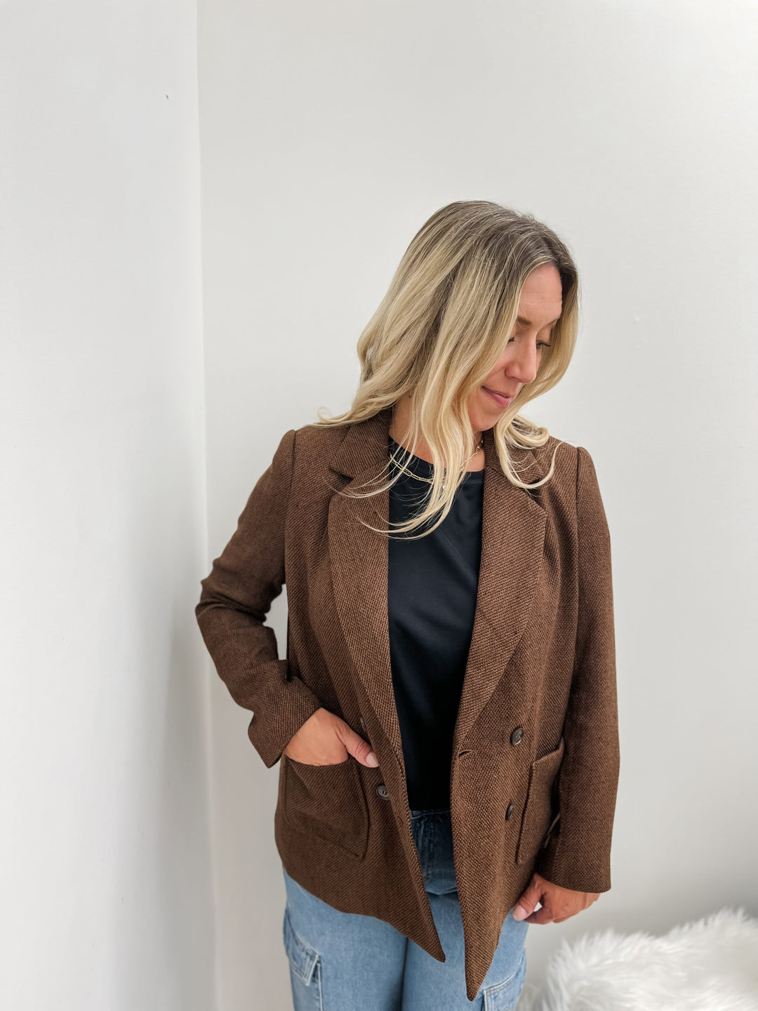 Brown Tweed Blazer