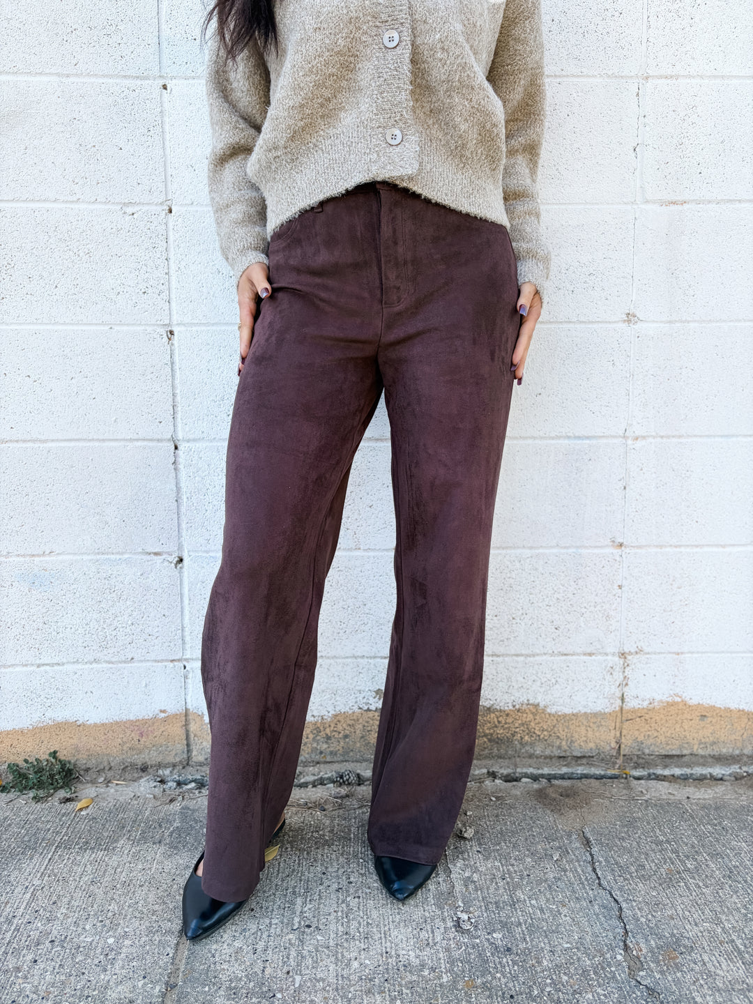 Perra Faux Suede Pants
