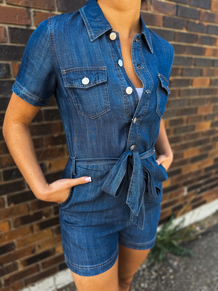 Belted Utility Romper