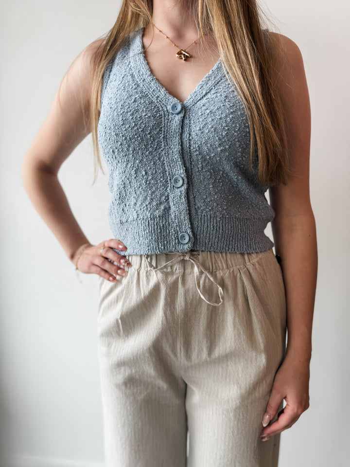 Alvilda Vest Top - Blue