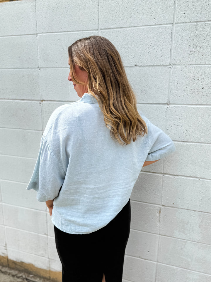 Linn Short Sleeve Linen Button Up