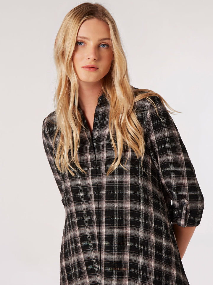 Plaid Shirt Dress