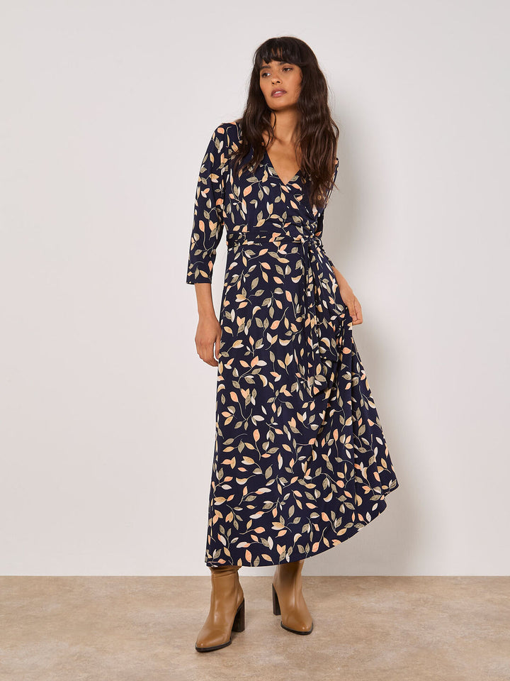 Leaf Wrap Maxi DRess