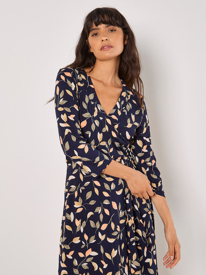Leaf Wrap Maxi DRess