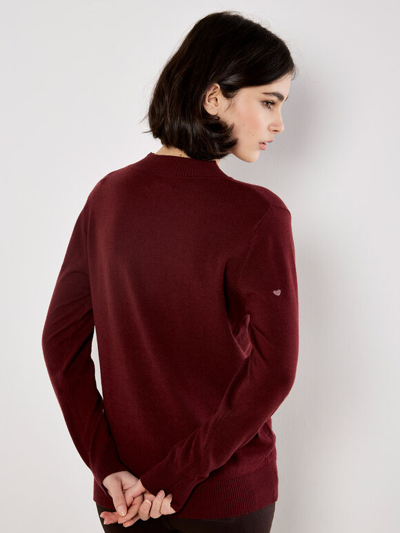 Fine Knit Heart Sweater