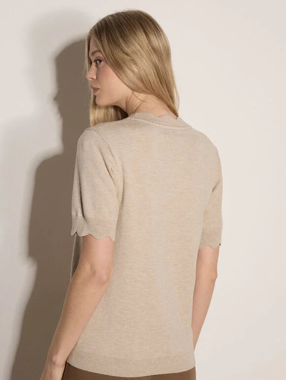 Scallop Detail Sweater Tee