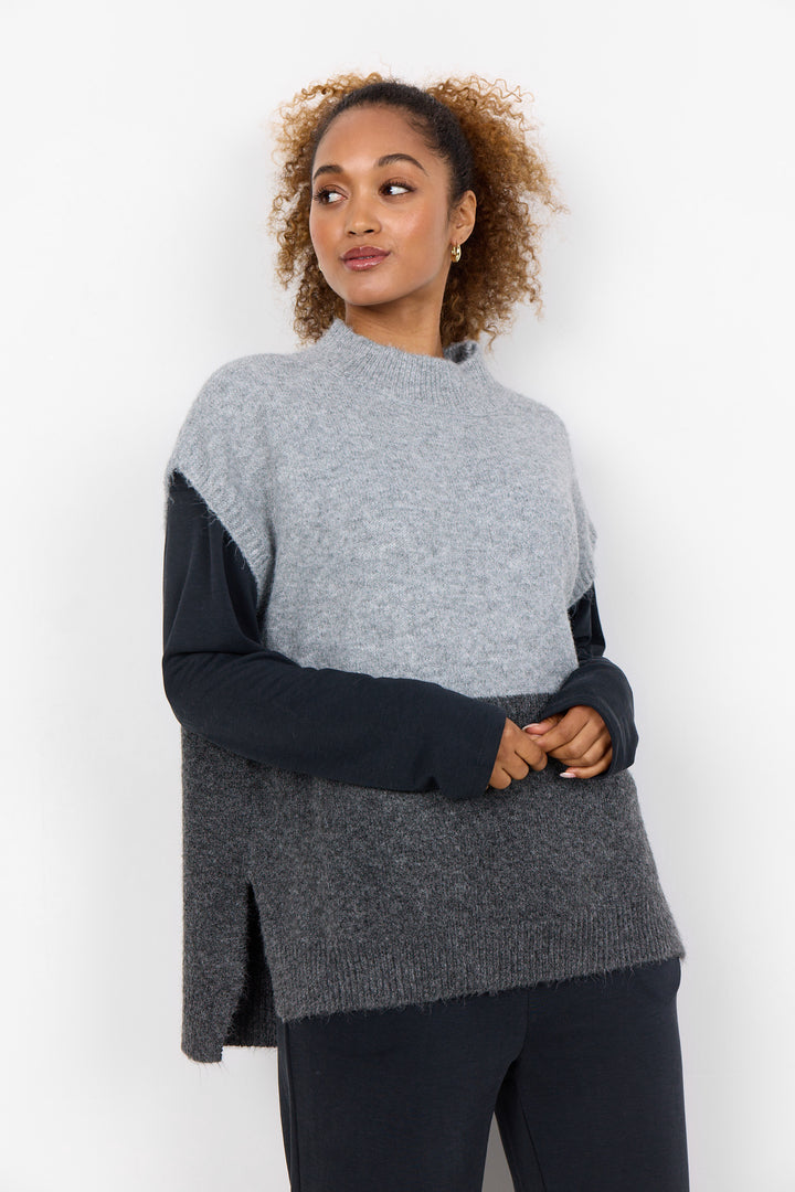 Freise 1 Top - Grey/Charcoal