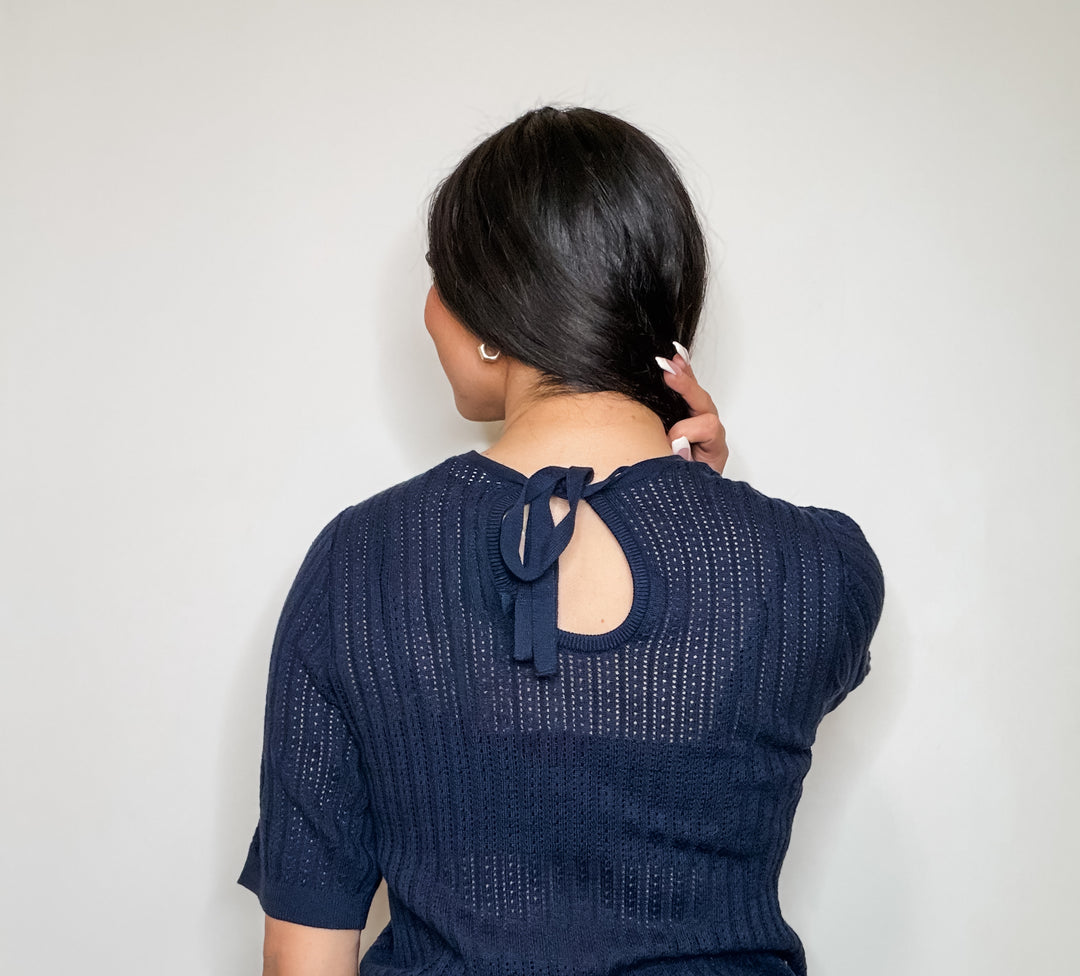 New Lexsun Back Tie Sweater Tee