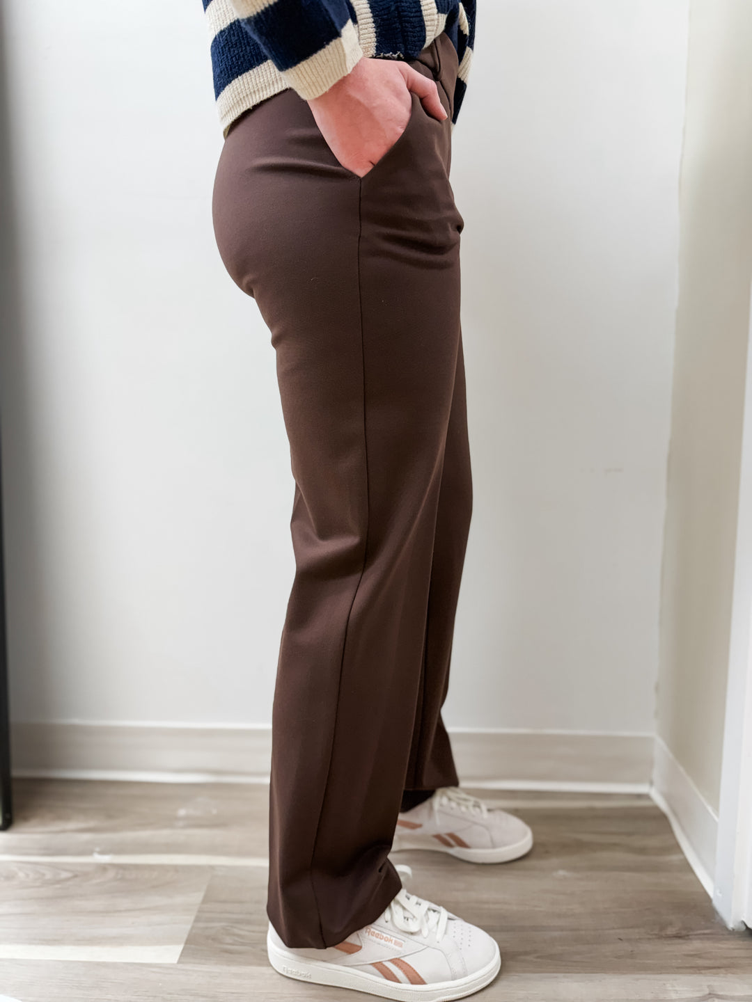 Brown Straight Leg Pant