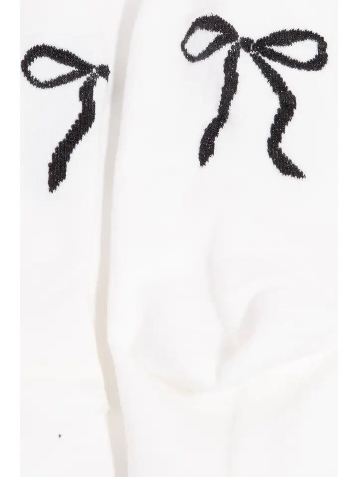 Glitter Bow Socks