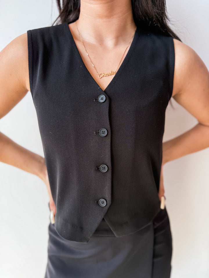 Thana Vest Top - Black