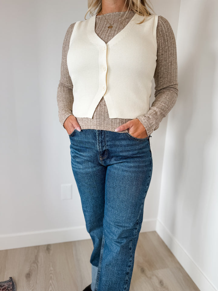 Alice Vest Top - Cream