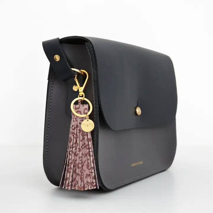 Soft Tassel Bag Charm - Leopard
