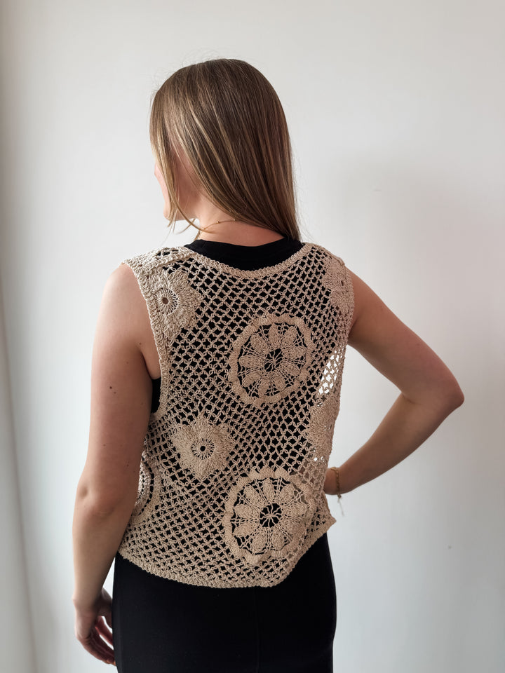 Knita Crochet Vest Top