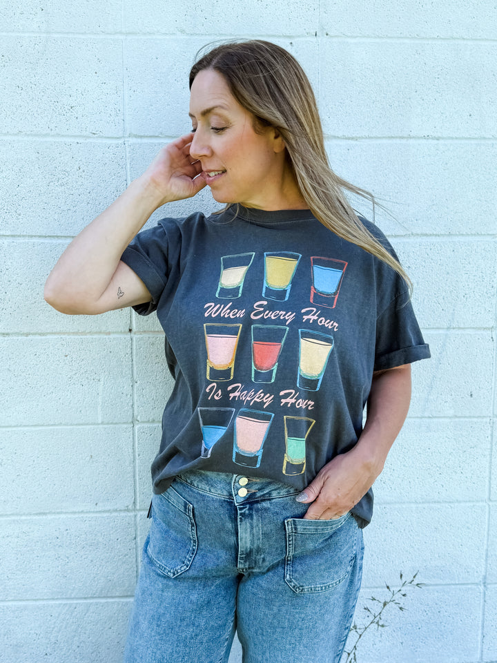 Every Hour Is Happy Hour Boyfriend Tee