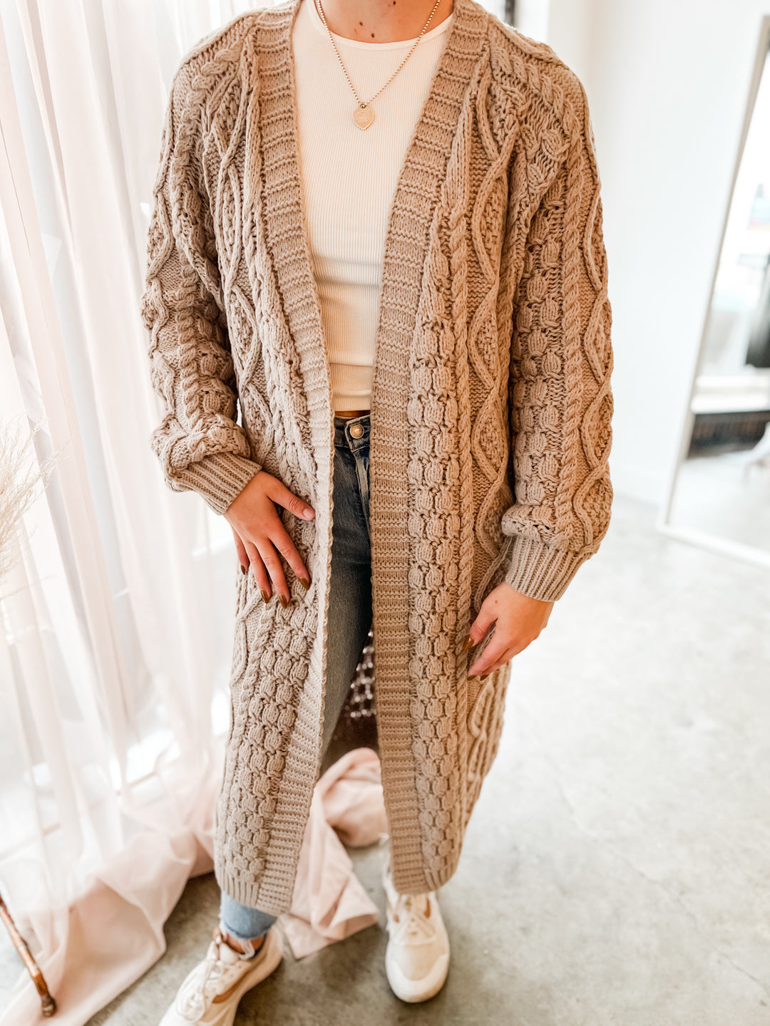 Chunky Cable Knit Cardigan