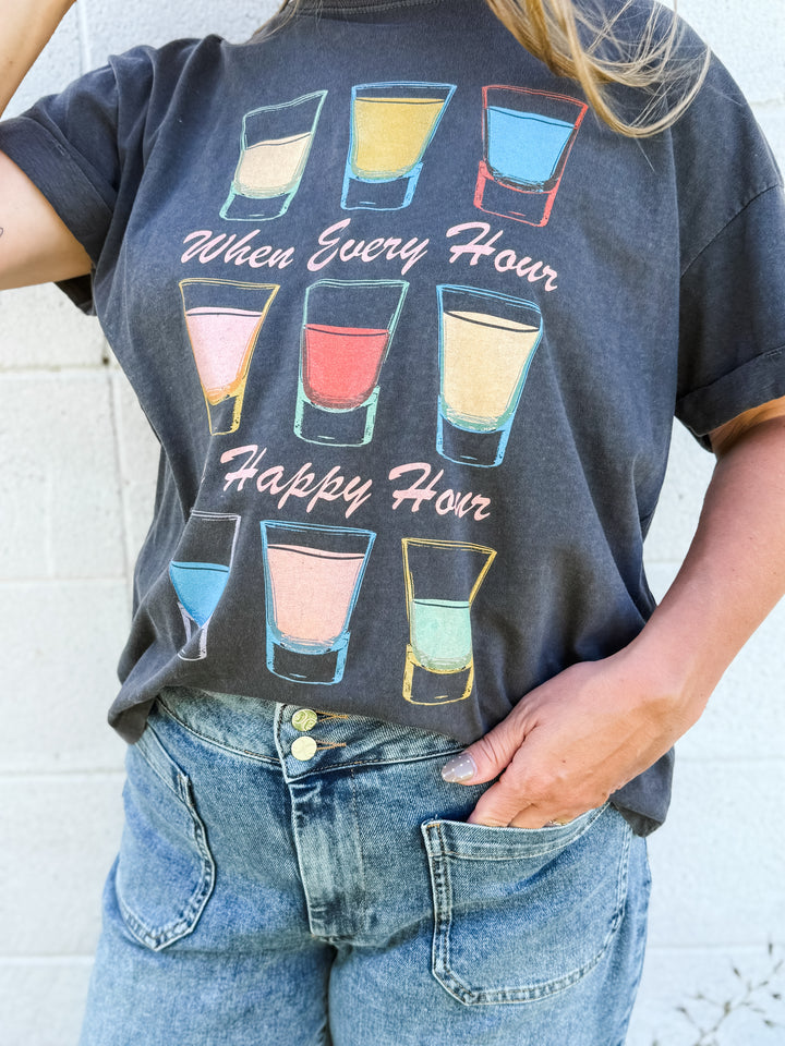 Every Hour Is Happy Hour Boyfriend Tee