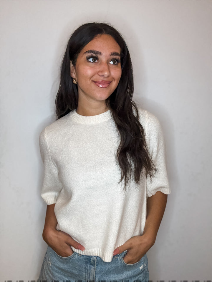 Boom Sweater Tee - Cream