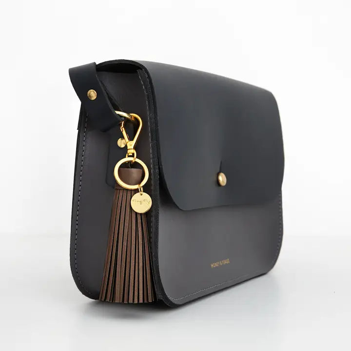 Soft Tassel Bag Charm - Brown