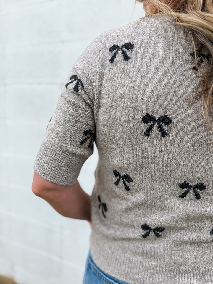 Doffy Sweater Tee - Black Bows