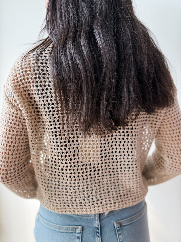 Siena Open Knit Sweater - Stone