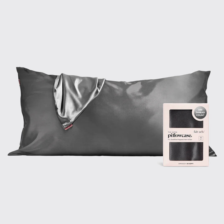 Satin Pillowcase KING - Charcoal