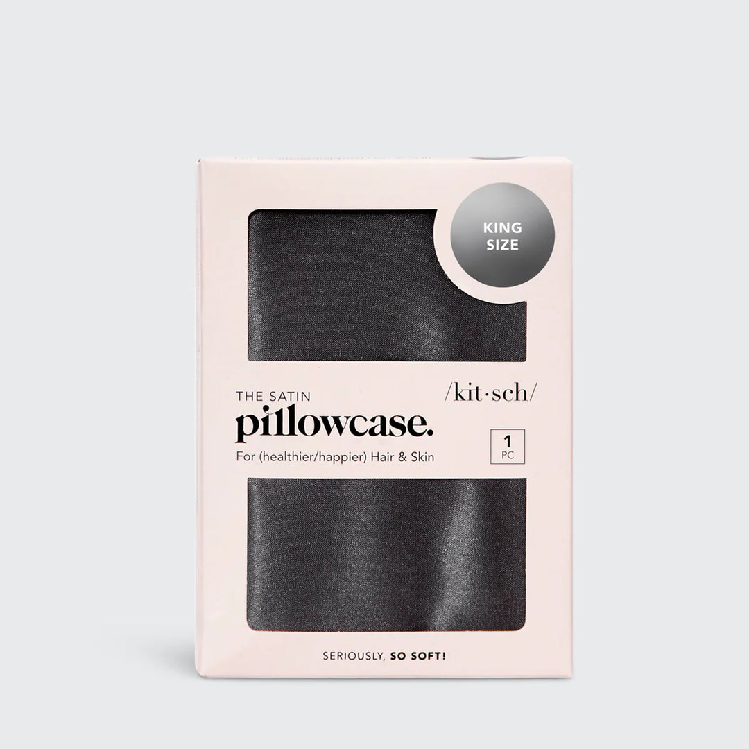 Satin Pillowcase KING - Charcoal