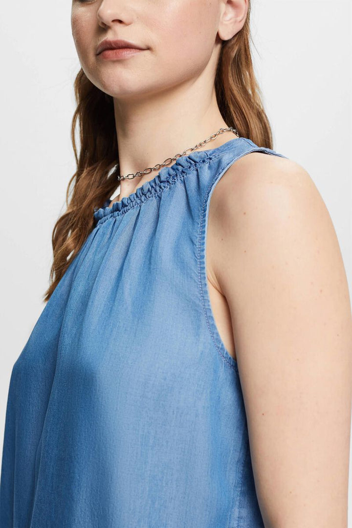 Sleeveless Denim Top
