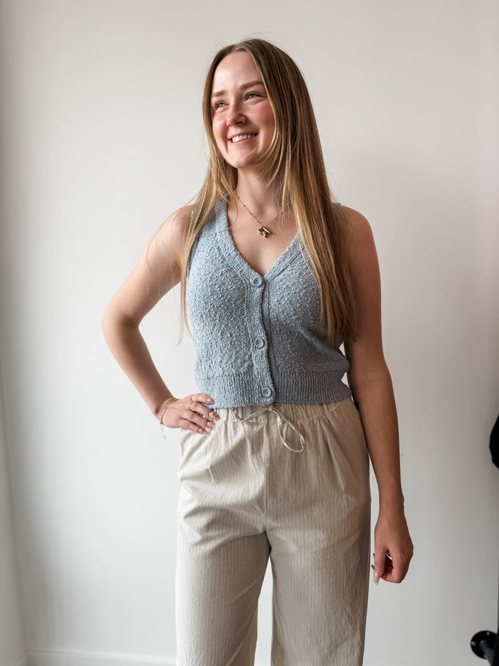 Alvilda Vest Top - Blue