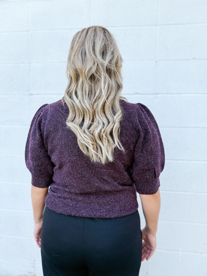 Doffy Sweater Tee - Burgundy