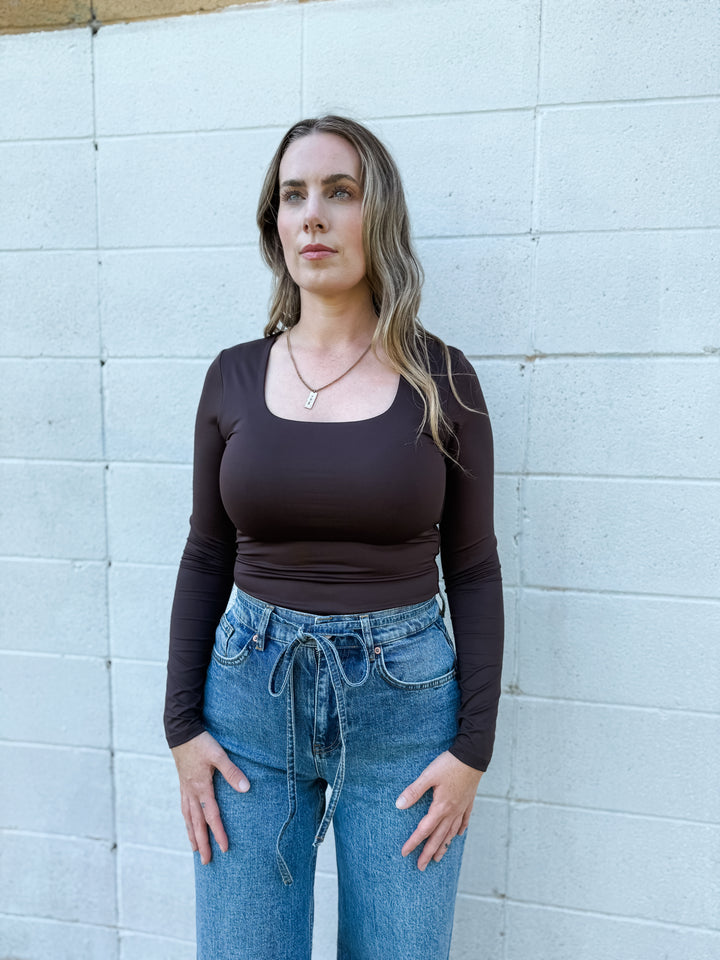 Mariana LS Top - Brown