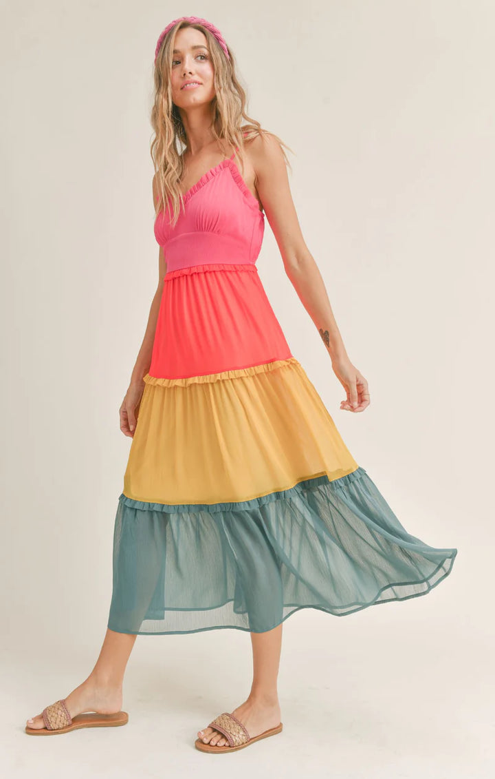 Colorful Midi Dress
