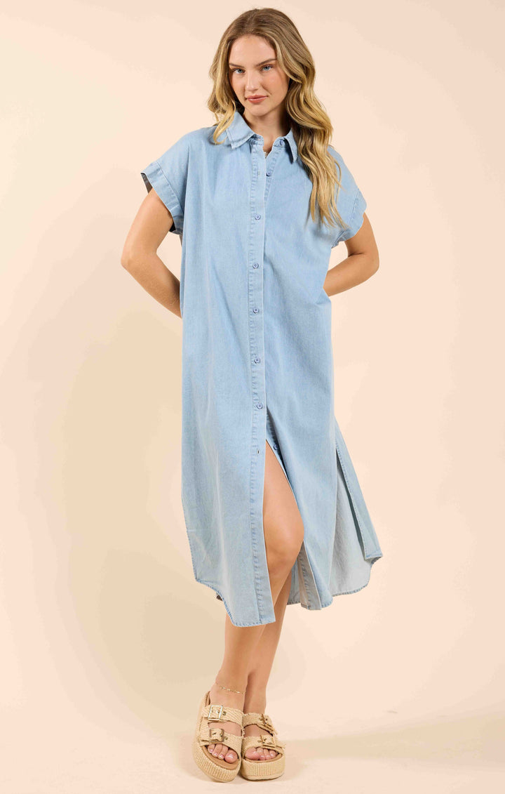 Energize Denim Shirt Dress