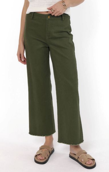Clear Eyes Denim Pants - Green