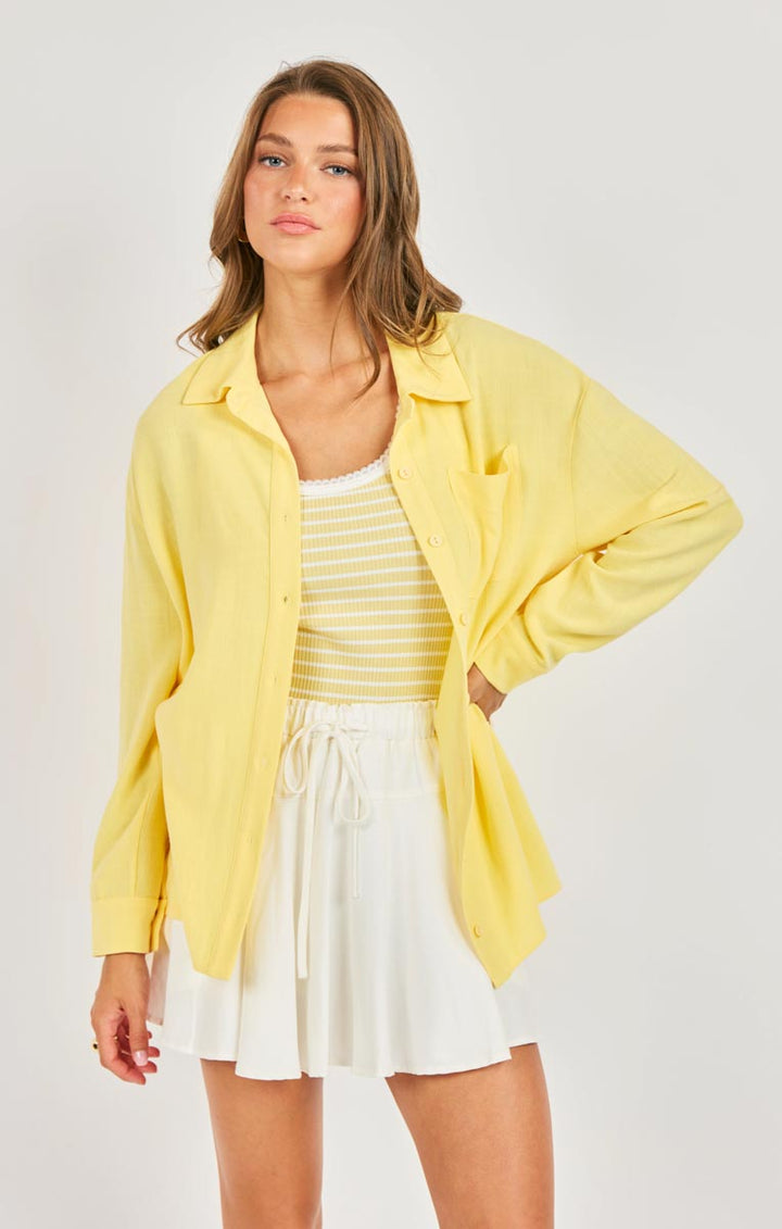Sugarloaf Button Up - Yellow