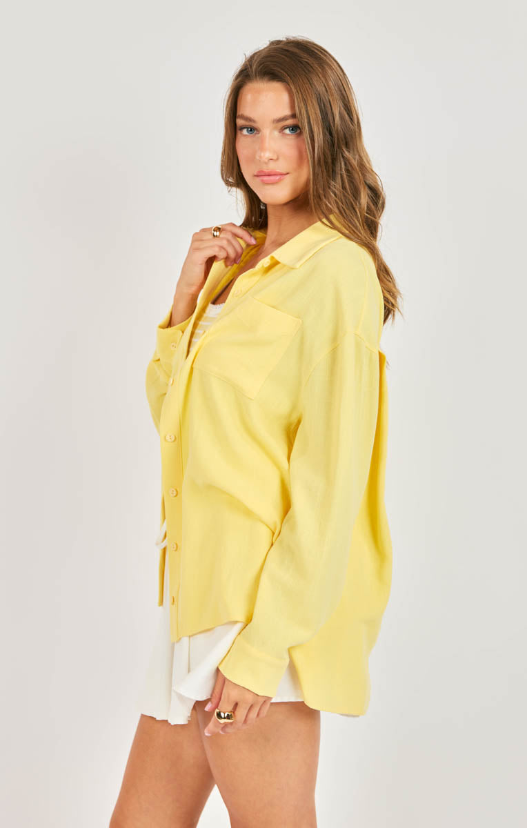 Sugarloaf Button Up - Yellow