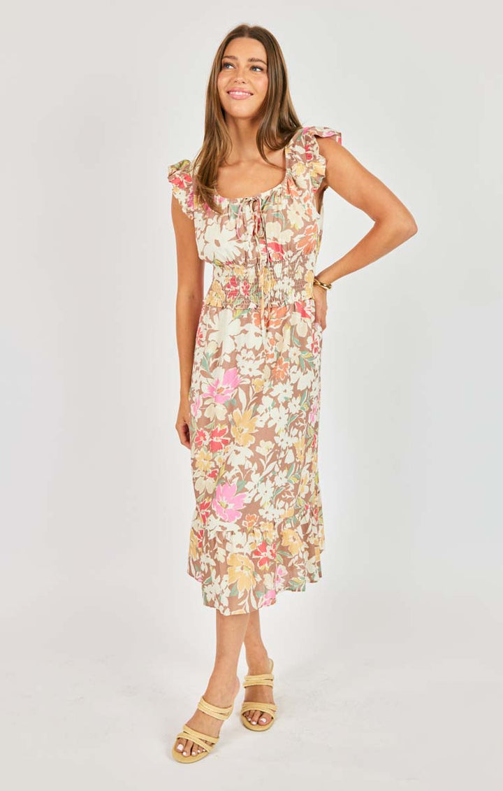 Floral Dunes Midi Dress