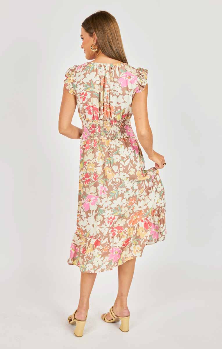 Floral Dunes Midi Dress