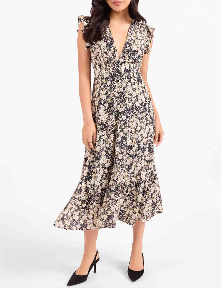 Painted Fields Midi Dress
