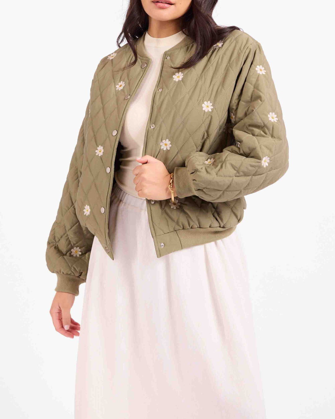 Painted Wish Quilted Bomber Jacket