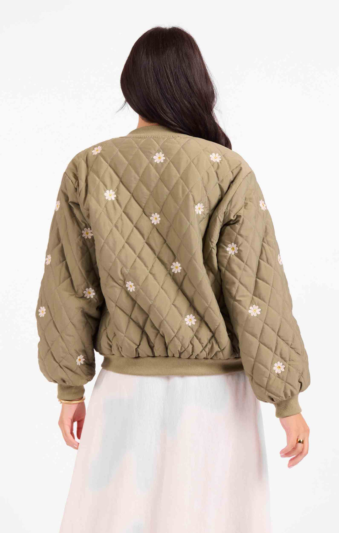 Painted Wish Quilted Bomber Jacket