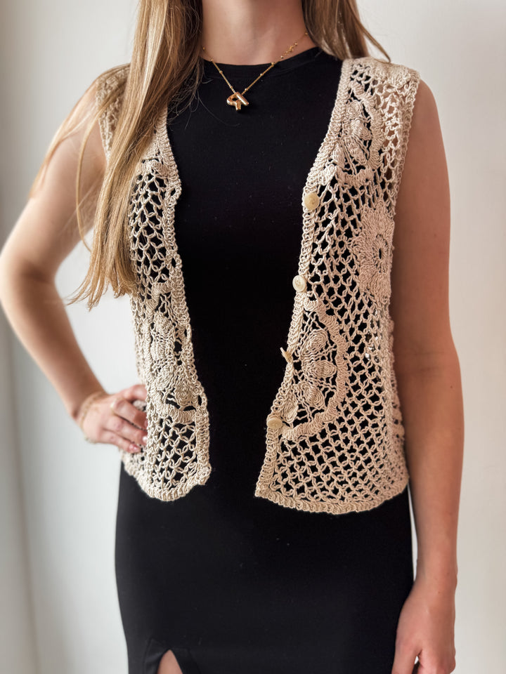 Knita Crochet Vest Top