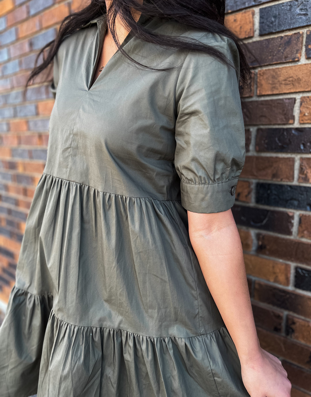 Khaki Babydoll Dress