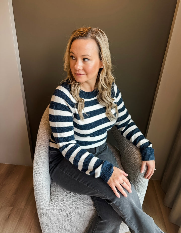 Doffy Striped Knit Sweater
