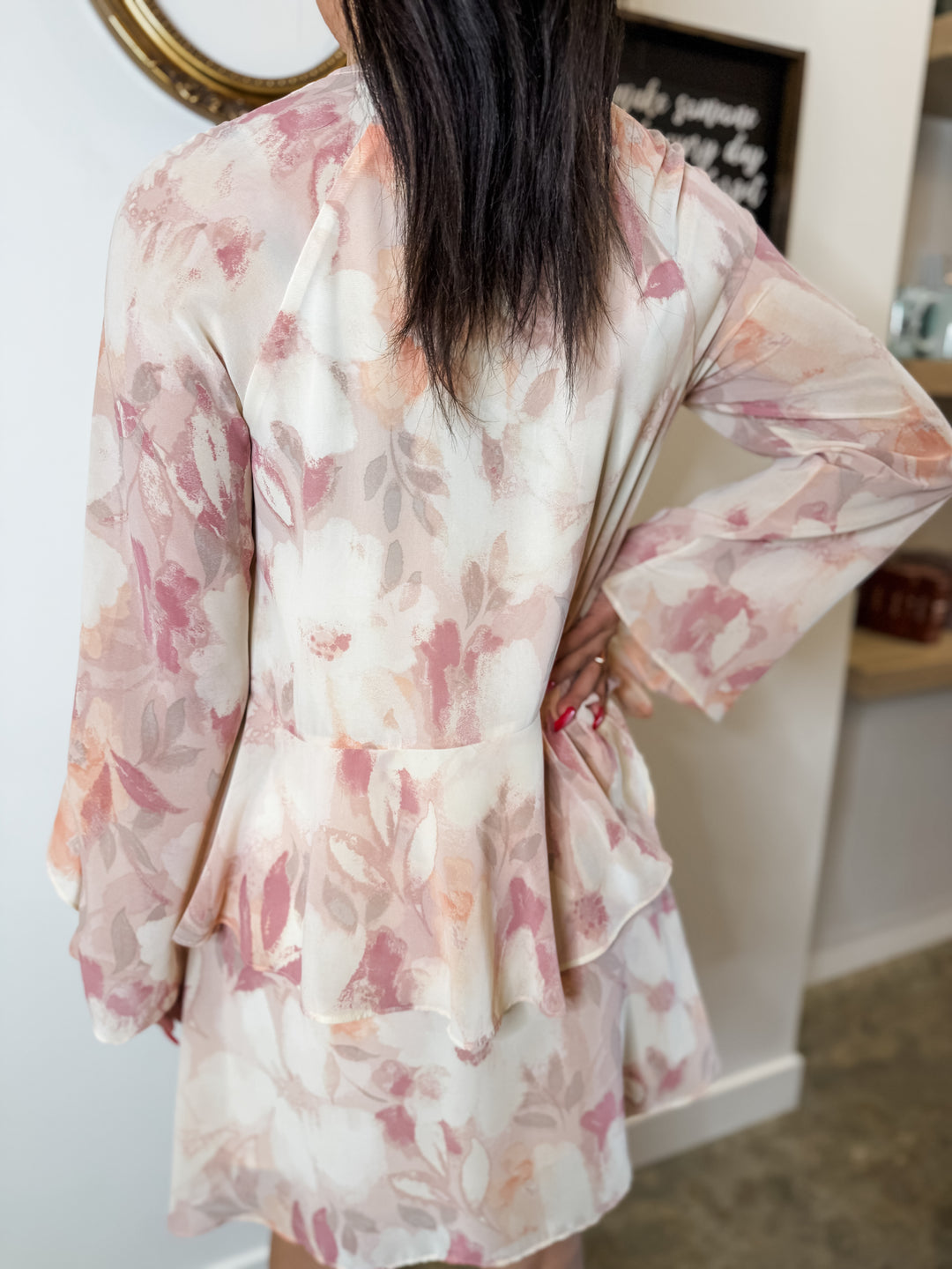 Printed Ruffle Baby Doll Dress