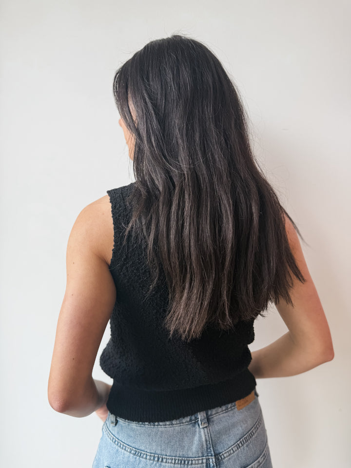 Alvilda Vest Top - Black