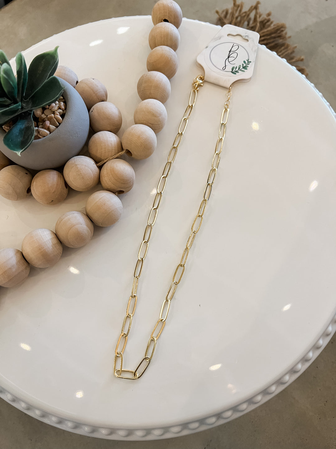 Paper Clip Chain Necklace - Pretty Little Sparkles